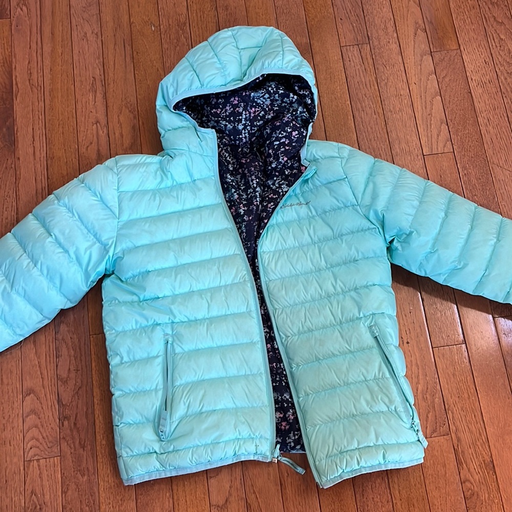 Girls Eddie Bauer reversible coat.